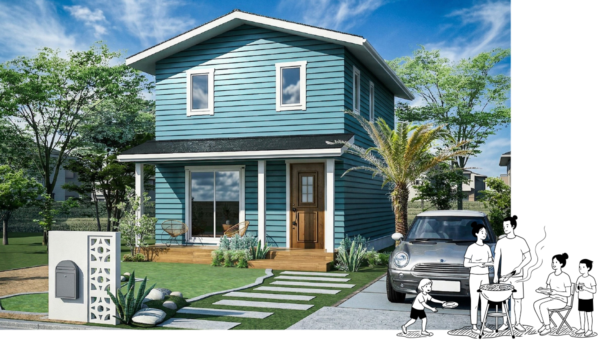 2階建て 3LDK 外観